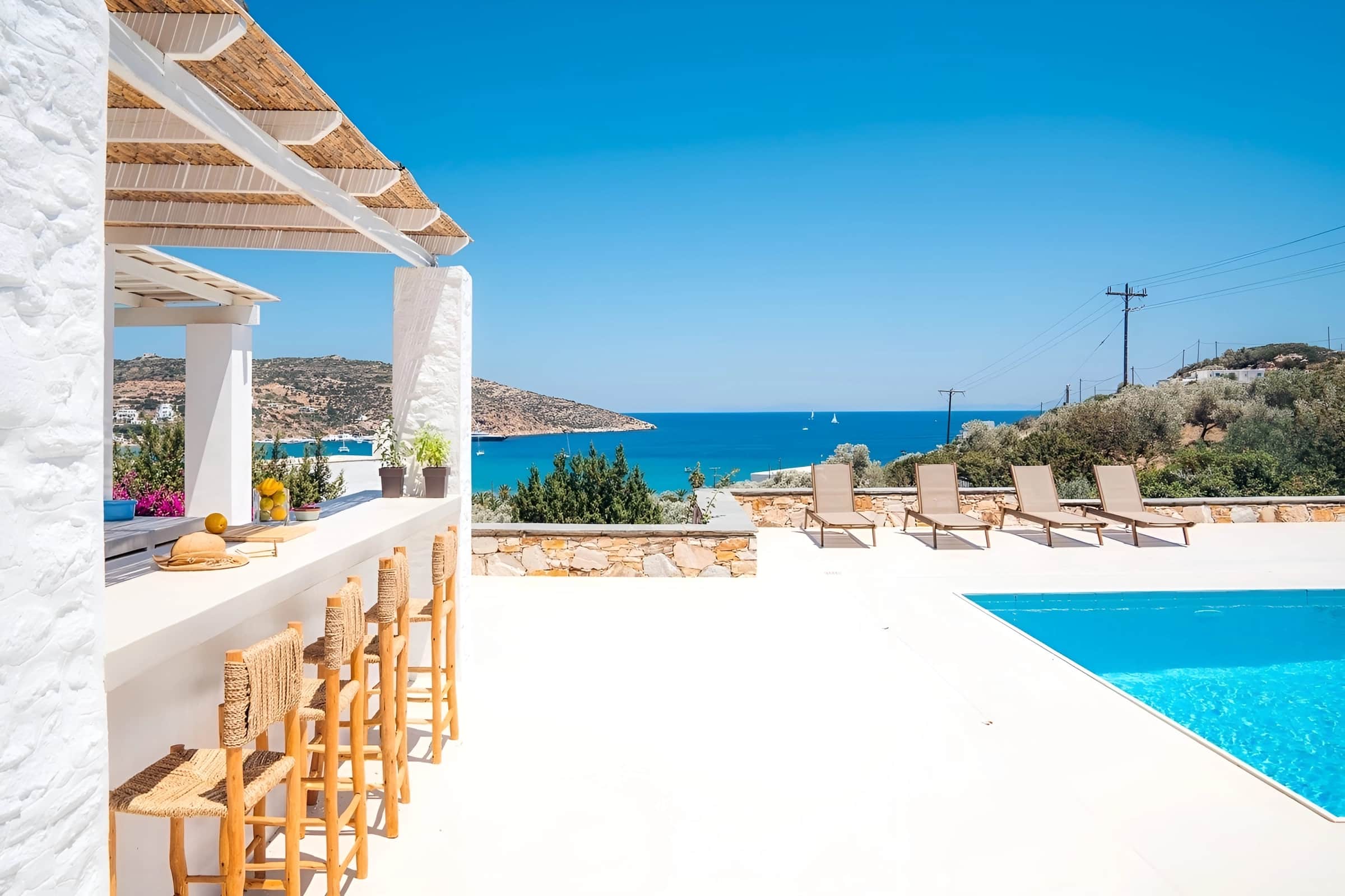 View from the pool bar