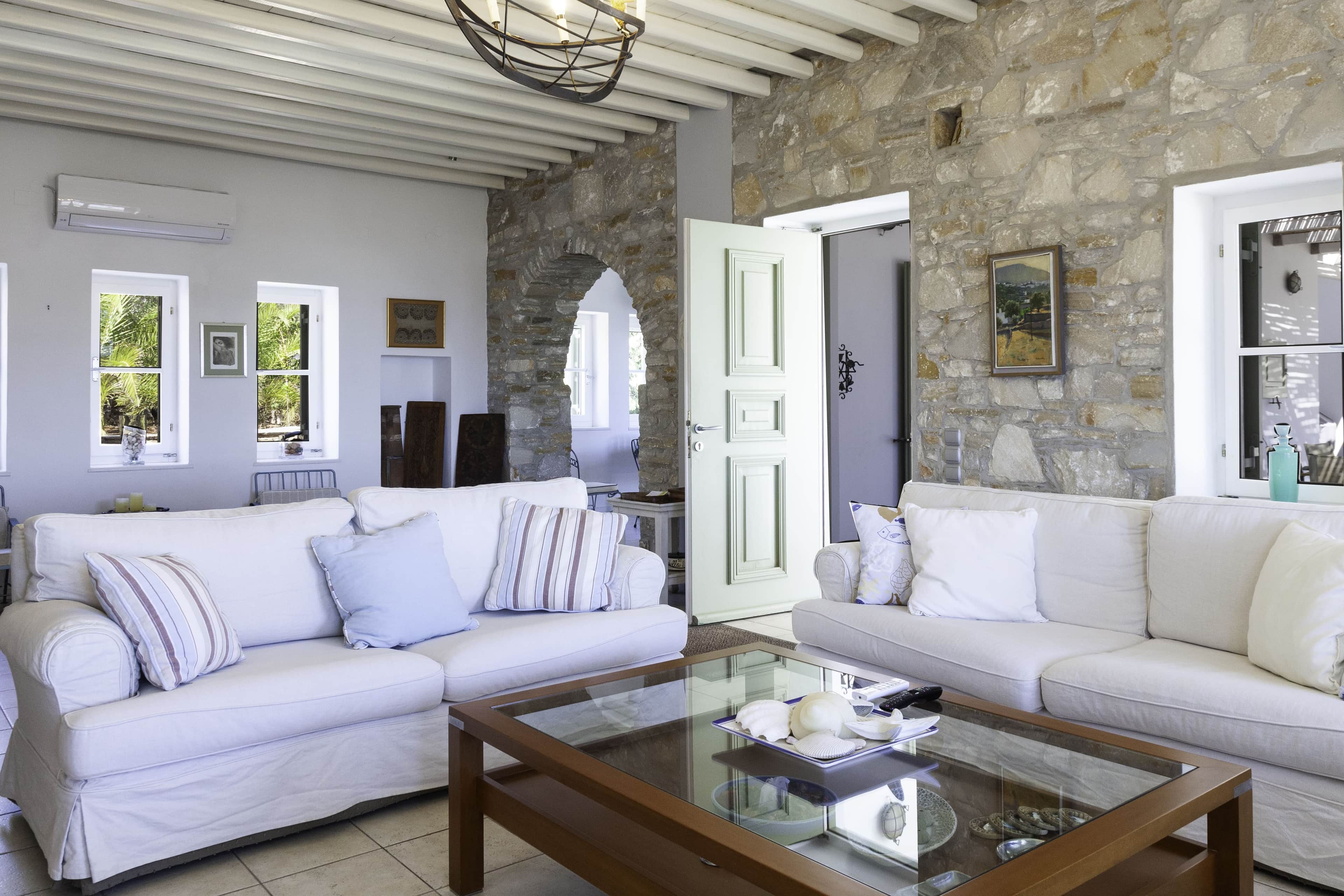 The living room, open to the terrace