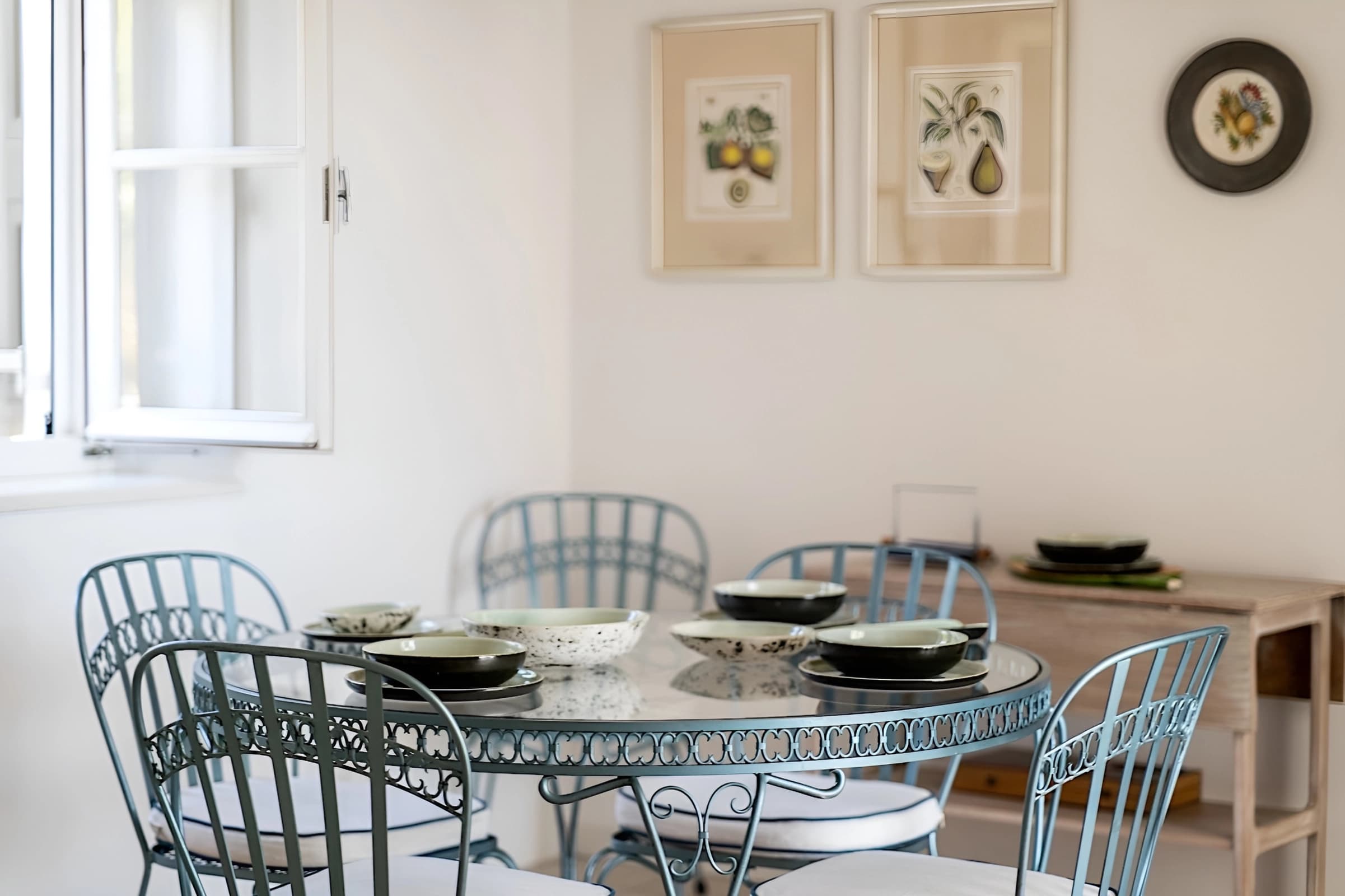 The indoor dining area
