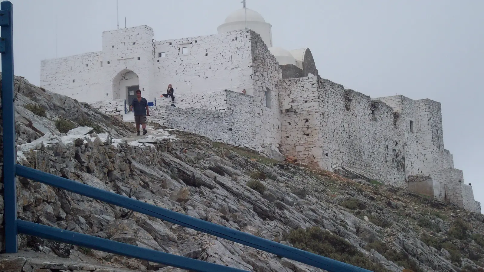 The fortress-like monastery of Profitis Ilias on the summit of Sifnos